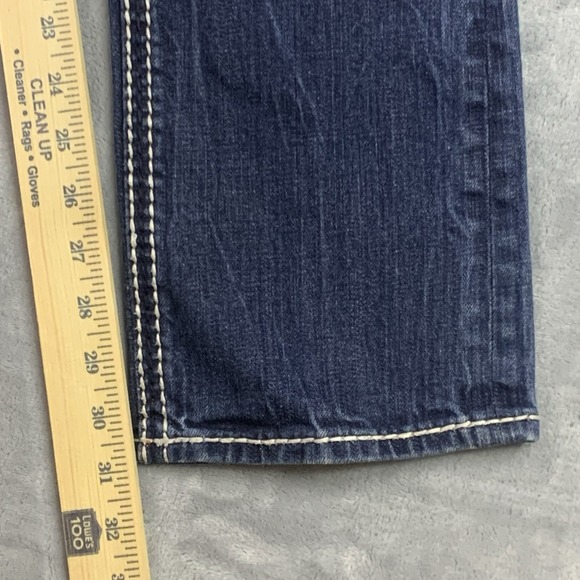 Rock Revival Buckle Blake Straight Jeans Womens 30 Low Rise - Picture 12 of 16